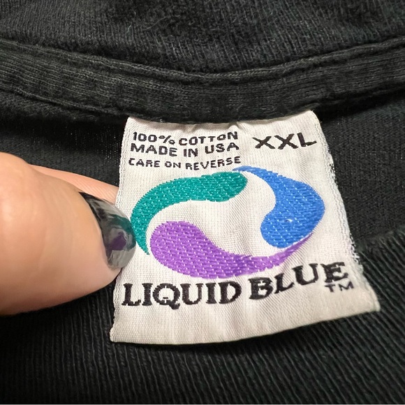 Vintage Liquid Blue Wizard AOP Graphic Tee Rare 1994 - Picture 3 of 7